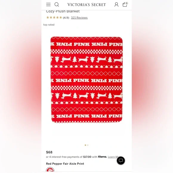 Victoria's Secret / Pink Plush Blanket - Picture 3 of 5